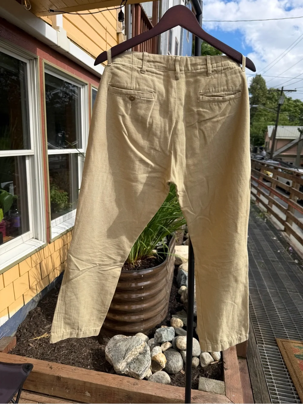 Wythe NY Flat Front Cotton Linen Twill Chino Pants Size 28